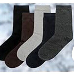 Men's Patterned Crew Dress Socks - 5 Pairs - Size 10-13